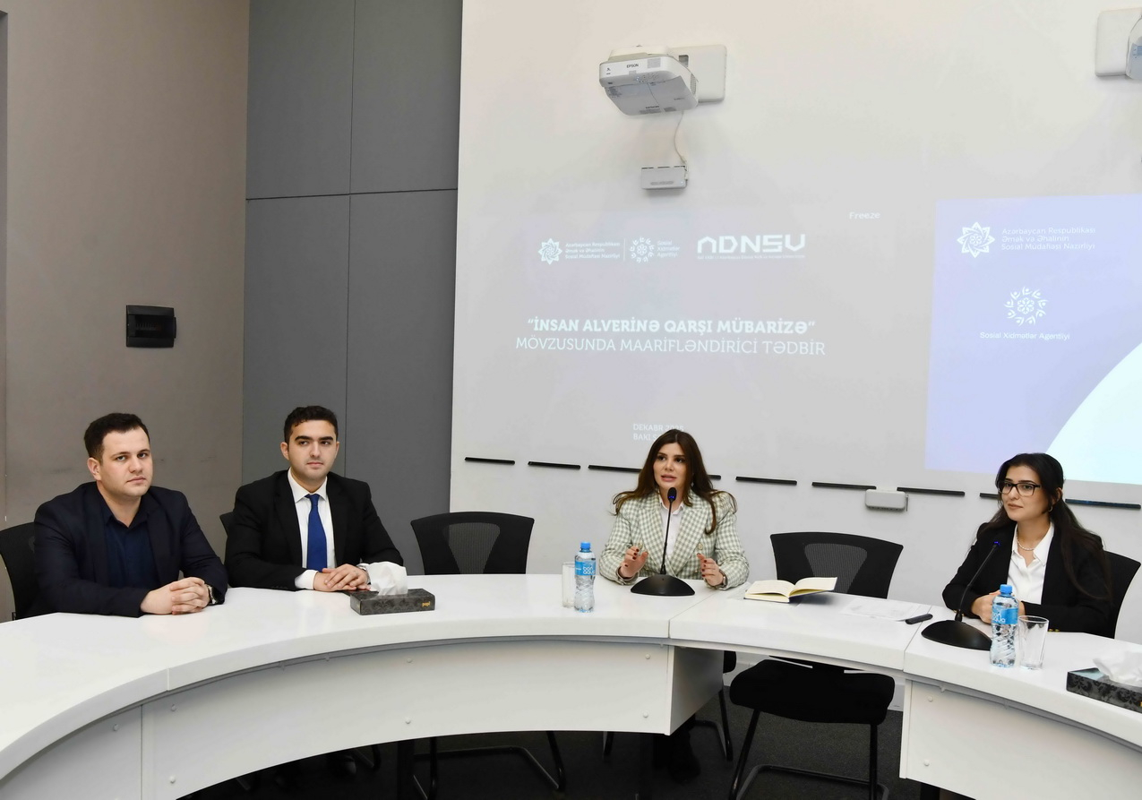 ADNSU-da insan alverinə qarşı mübarizə mövzusunda maarifləndirici tədbir keçirilib