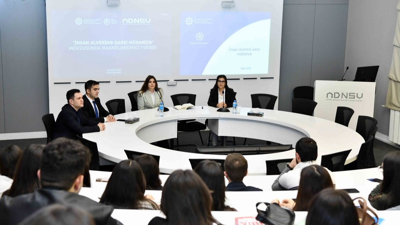 ADNSU-da insan alverinə qarşı mübarizə mövzusunda maarifləndirici tədbir keçirilib