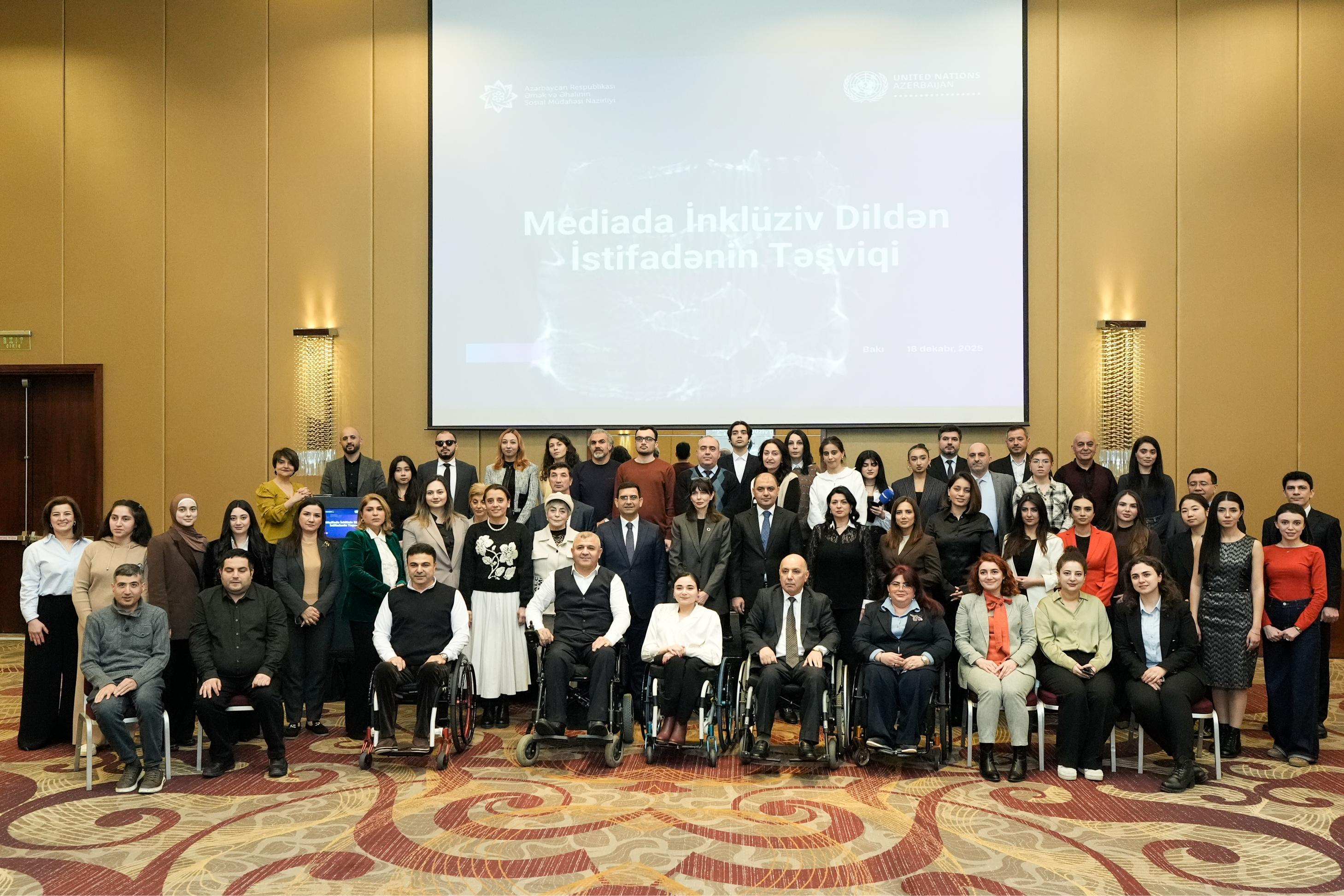 “Mediada inklüziv dildən istifadənin təşviqi” mövzusunda seminar keçirilib