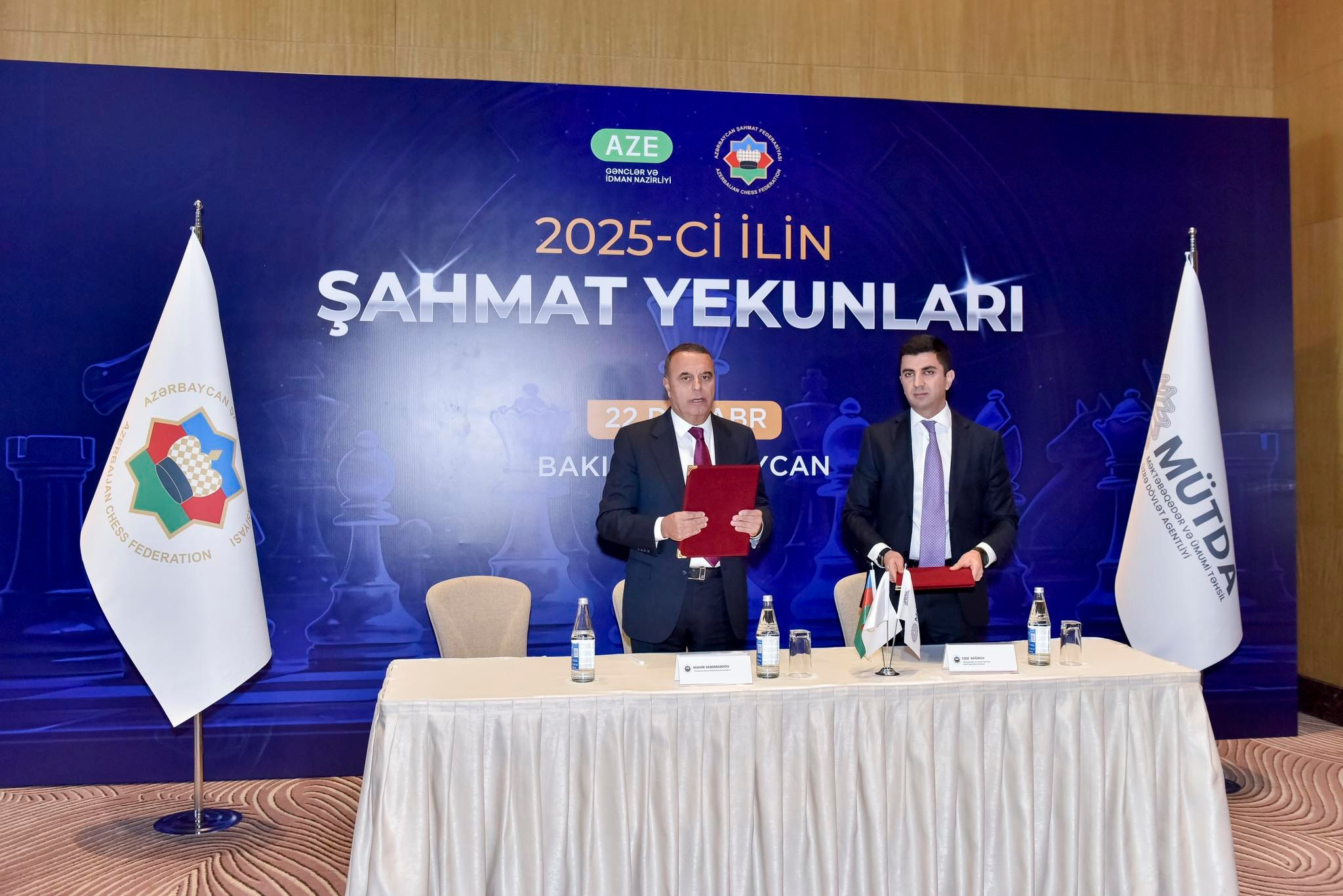 Azərbaycan Şahmat Federasiyası ilə MÜTDA arasında niyyət protokolu rəsmiləşdirilib