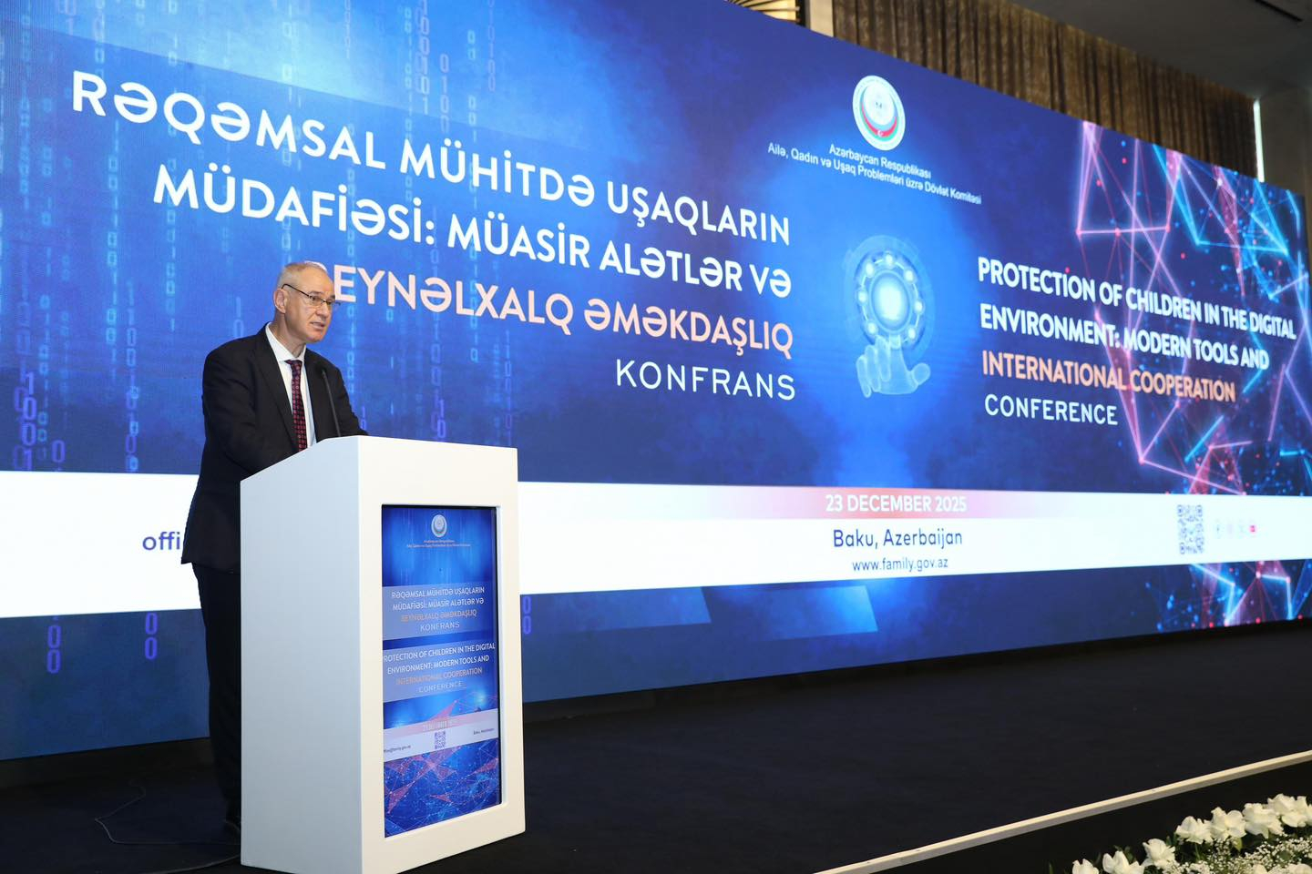 "Rəqəmsal mühitdə uşaqların müdafiəsi: Müasir alətlər və beynəlxalq əməkdaşlıq" mövzusunda beynəlxalq konfrans keçirilib