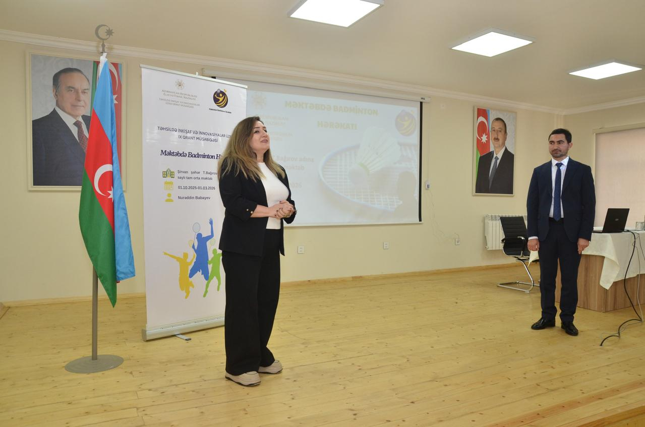 Şirvan məktəblilərinin badminton idman növünə marağı artırılır 