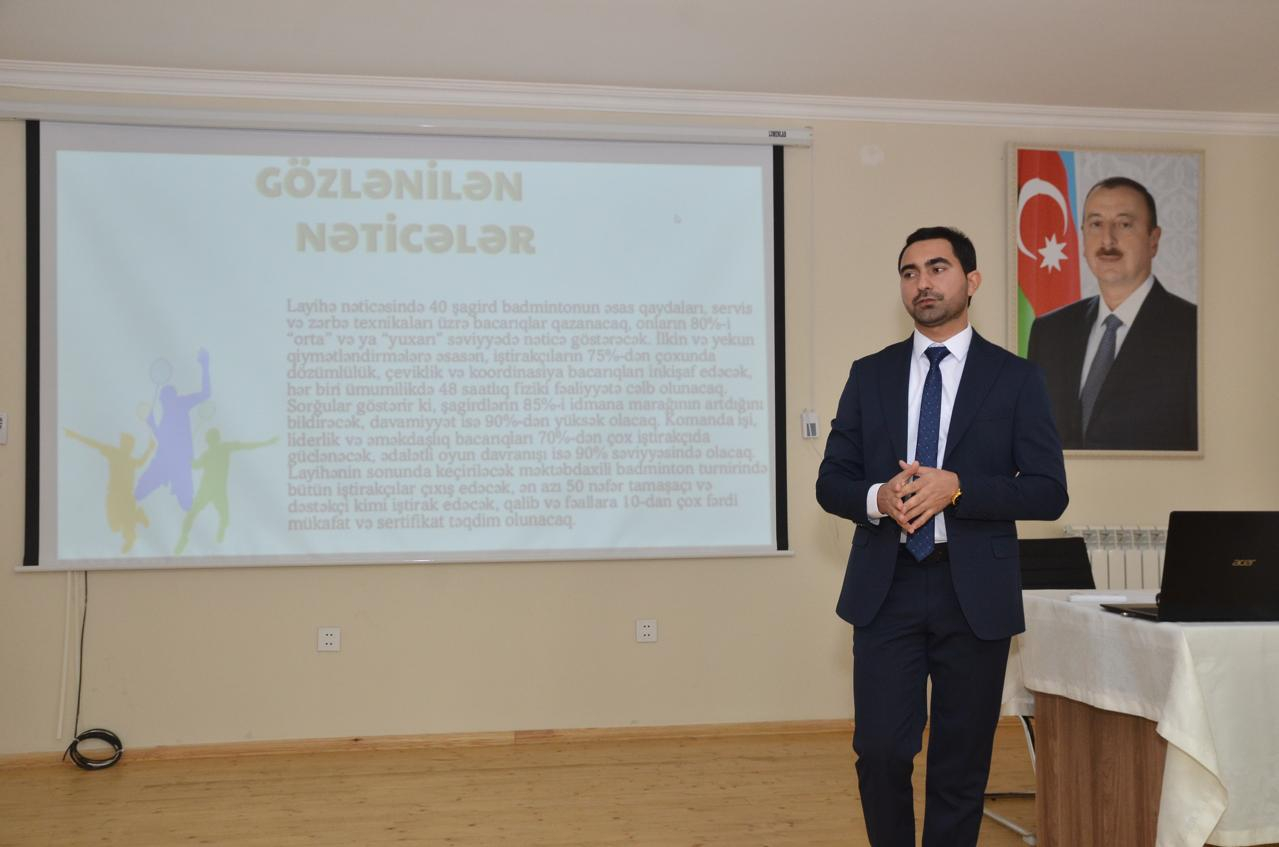 Şirvan məktəblilərinin badminton idman növünə marağı artırılır 