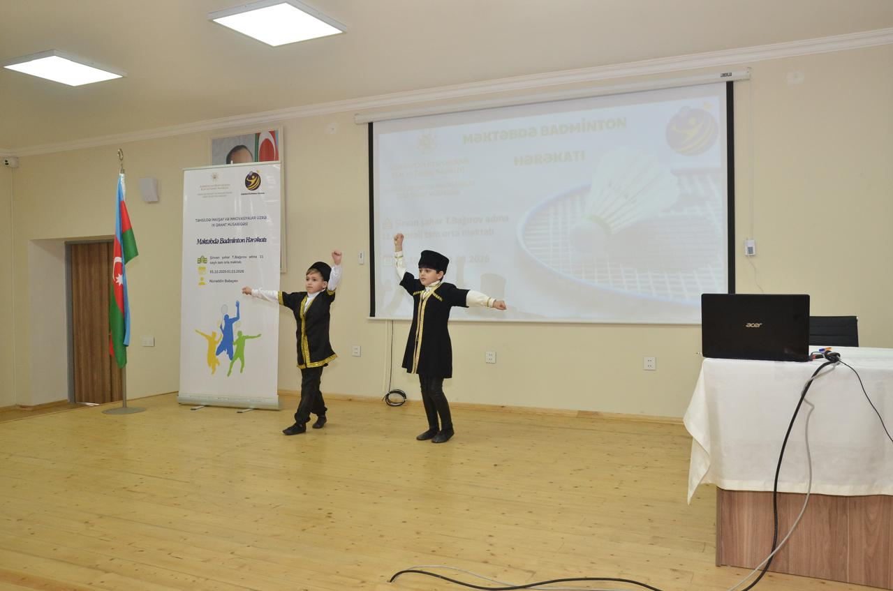 Şirvan məktəblilərinin badminton idman növünə marağı artırılır 