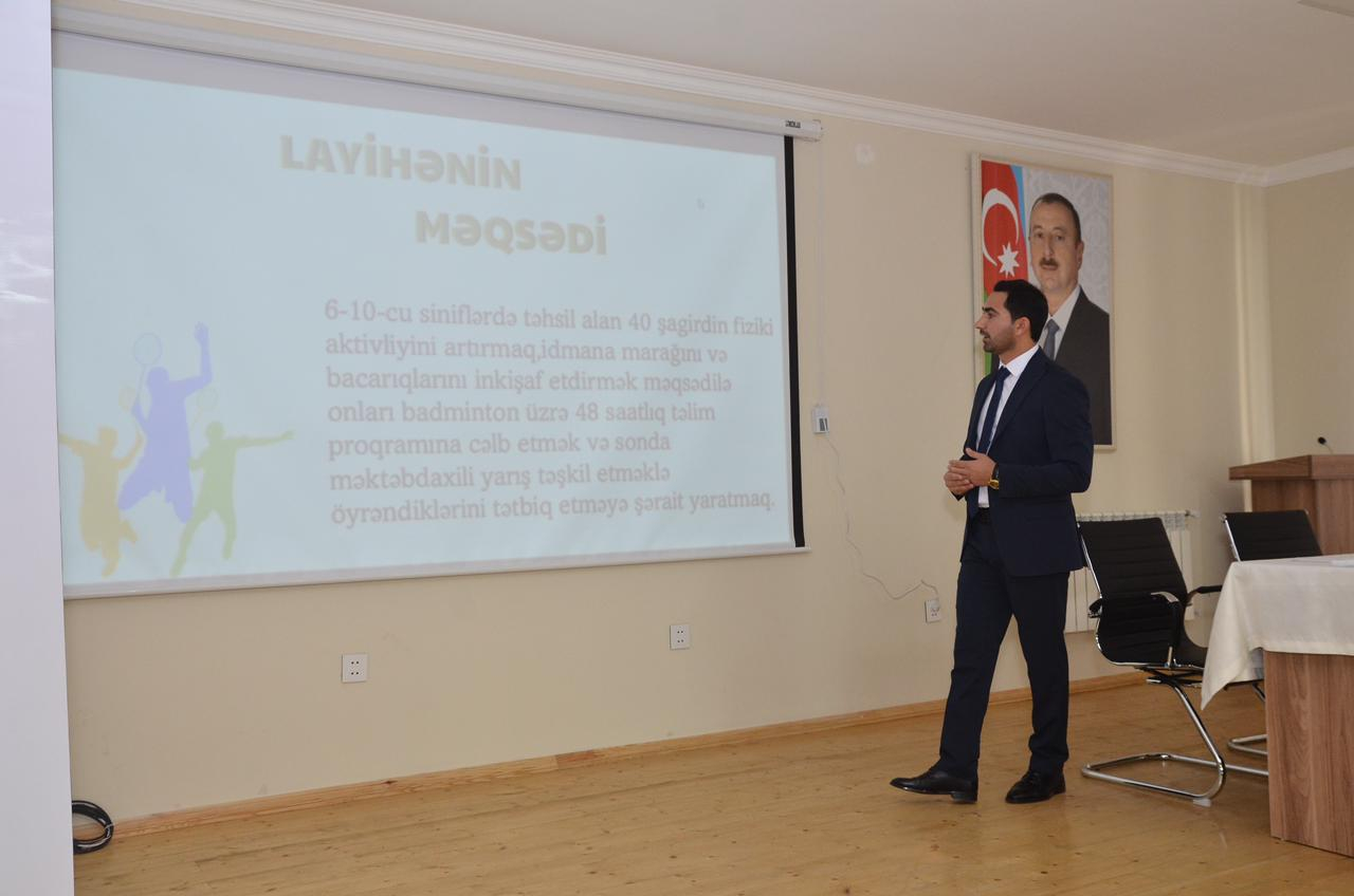 Şirvan məktəblilərinin badminton idman növünə marağı artırılır 