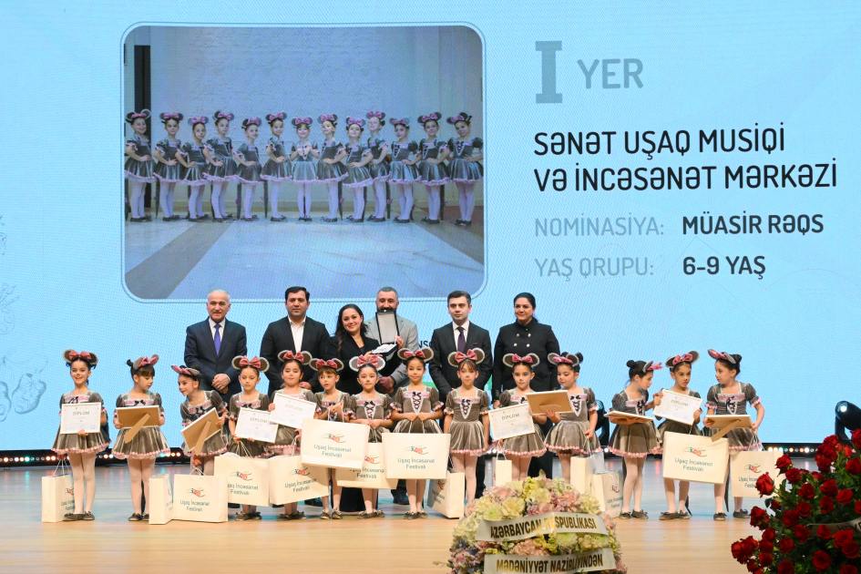 Uşaq İncəsənət Festivalının yekun mükafatlandırma mərasimi keçirilib