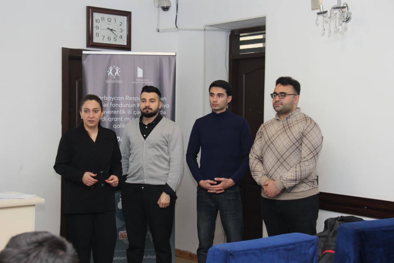 “Mediada Gənclərin Hüquqi Mübarizəsi” layihəsi çərçivəsində təlim keçirilib