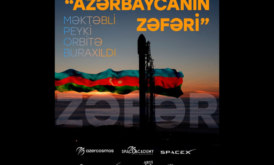 Ölkəmizdə məktəblilərin ilk dəfə hazırladıqları “Azərbaycanın Zəfəri” peyki orbitə buraxılıb