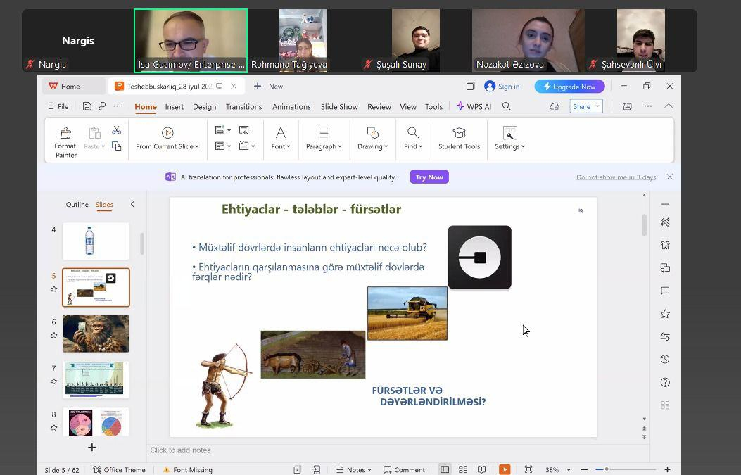 “Rəqəmsal gələcəyə birgə baxış” beynəlxalq təlim proqramı yekunlaşıb