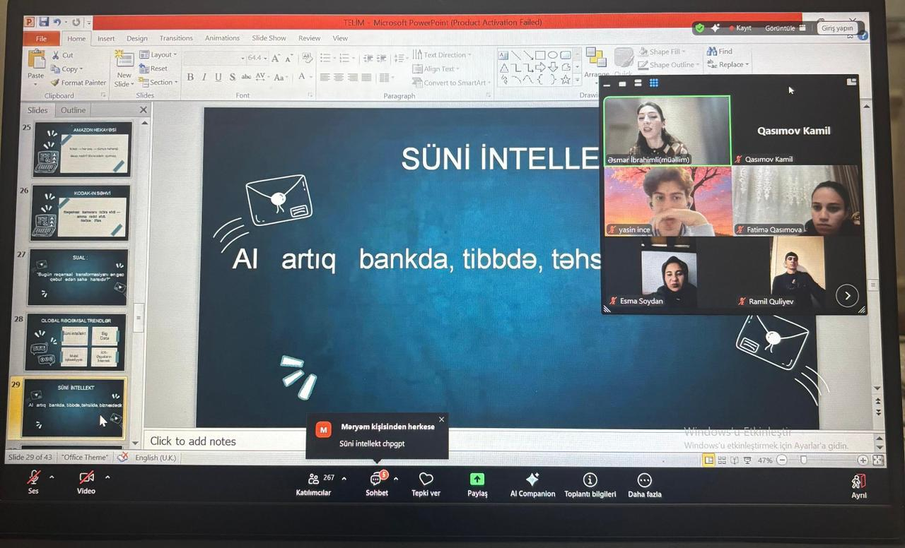 “Rəqəmsal gələcəyə birgə baxış” beynəlxalq təlim proqramı yekunlaşıb