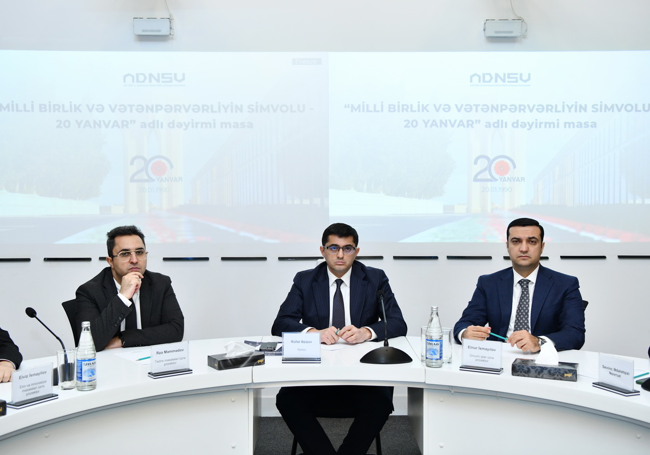 ADNSU-da 20 Yanvar şəhidlərinin xatirəsinə həsr olunmuş tədbir keçirilib