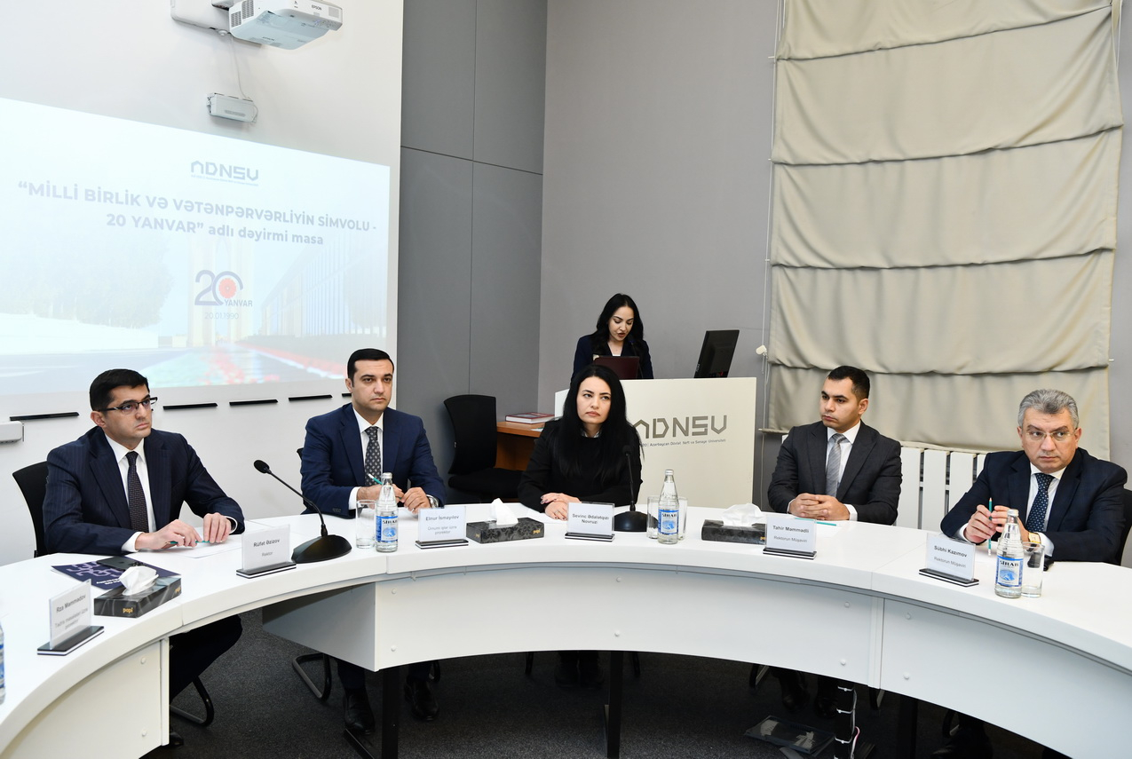 ADNSU-da 20 Yanvar şəhidlərinin xatirəsinə həsr olunmuş tədbir keçirilib