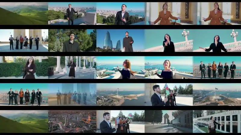 Müəllim və tələbələri yeni bədii interpretasiyada "Azərbaycan" ifa etdilər