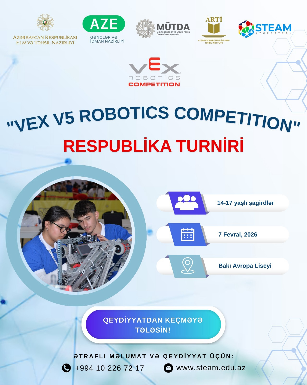 Məktəblilər üçün robototexnika yarışları keçiriləcək