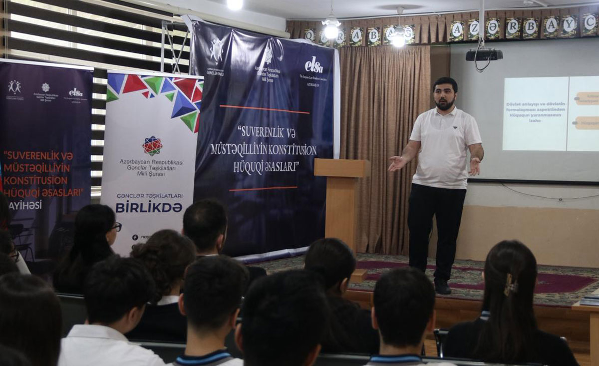 Məktəblilər üçün hüquqi maarifləndirmə təlimləri keçirilib