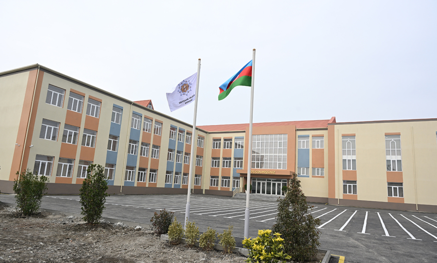 Ucarda Heydər Əliyev Fondunun təşəbbüsü ilə inşa olunan məktəb istifadəyə verilib