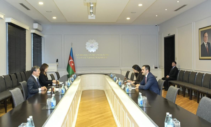 Nazir müavini Koreya Respublikasının ölkəmizdəki səfiri ilə görüşüb