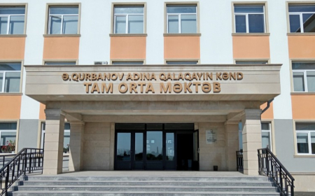 Sabirabadın Qalaqayın kəndində yeni məktəb binasının tikintisi başa çatıb 