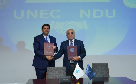 NDU ilə UNEC arasında əməkdaşlıq memorandumu imzalanıb 