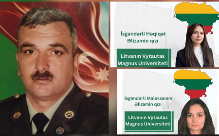 Vətən müharibəsi şəhidinin qızları Litvanın eyni universitetinə qəbul olublar  