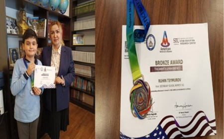 IV sinif şagirdi bürünc medal qazanıb