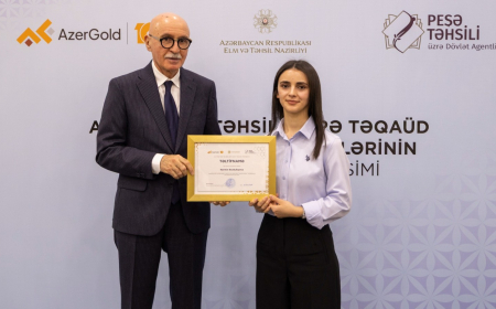“AzerGold”un V Təqaüd Proqramının qalibləri mükafatlandırılıb 