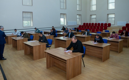 Məktəblərdə hərbi rəhbərin işə qəbulu üçün test imtahanı keçirilib  