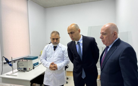 Elm və təhsil naziri LDU-nun Baytarlıq klinikası ilə tanış olub 