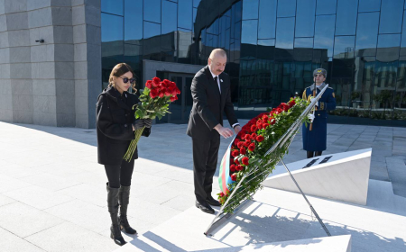 Prezident İlham Əliyev Xocalı Soyqırımı Memorialının açılışında iştirak edib