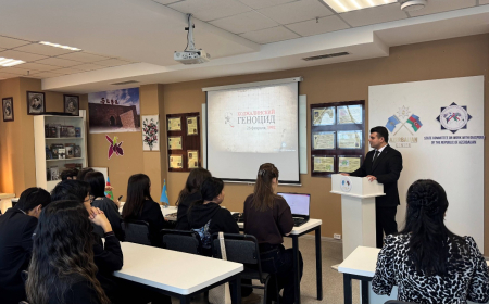 Aktau universitetində Xocalı həqiqətlərindən danışılıb 