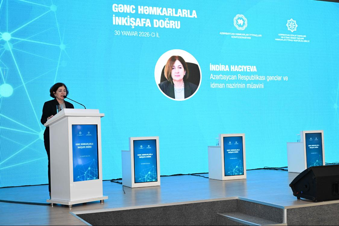Nazir müavini “Gənc həmkarlarla inkişafa doğru” adlı tədbirdə iştirak edib