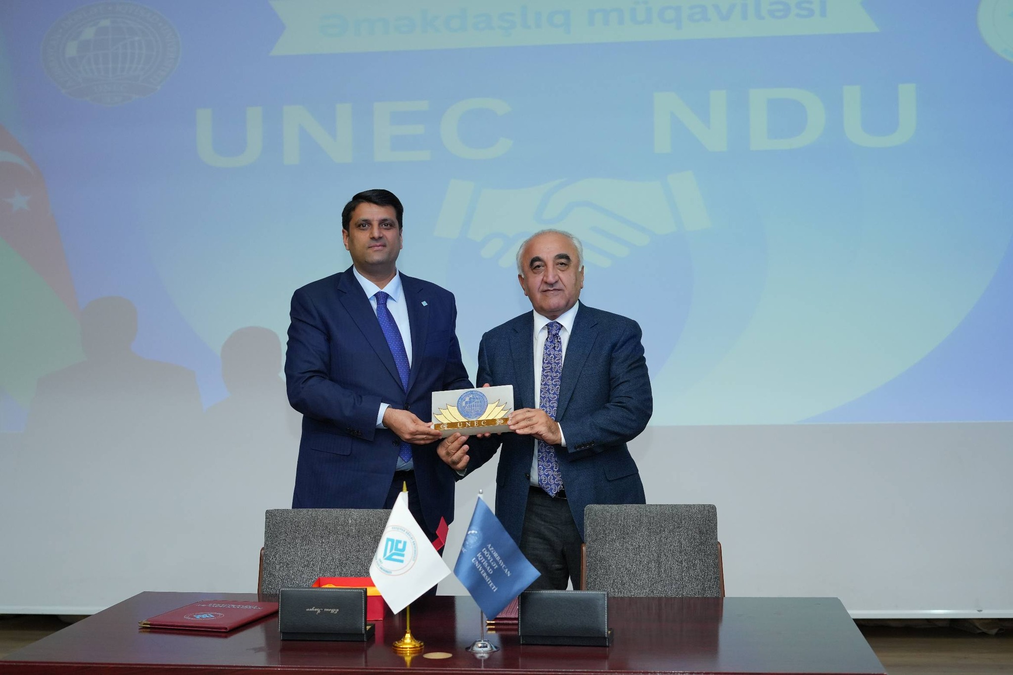 NDU ilə UNEC arasında əməkdaşlıq memorandumu imzalanıb
