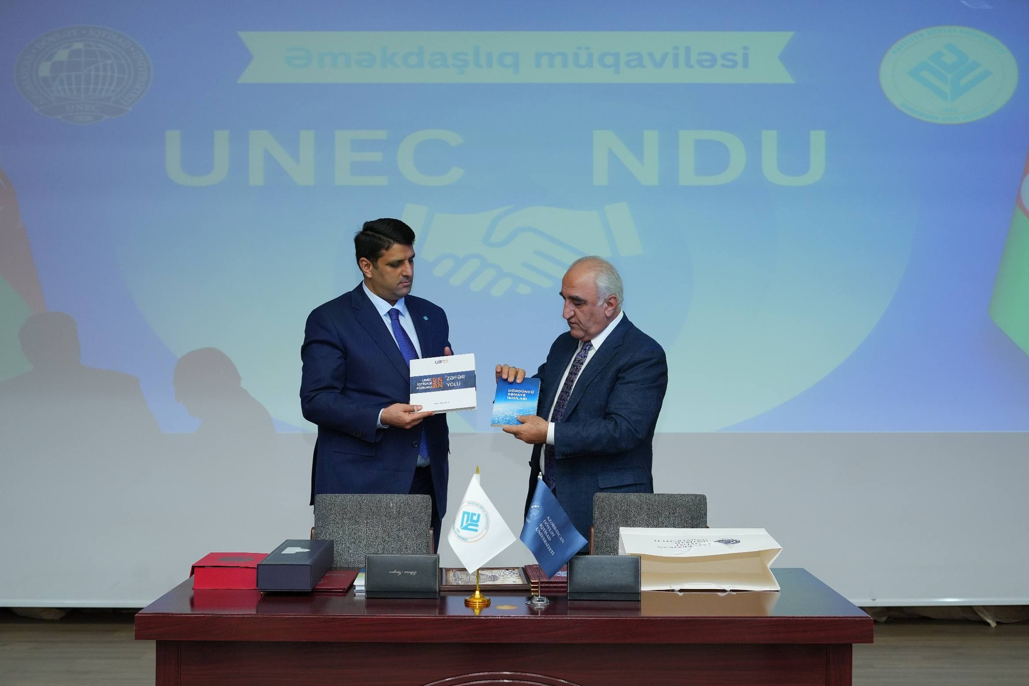 NDU ilə UNEC arasında əməkdaşlıq memorandumu imzalanıb
