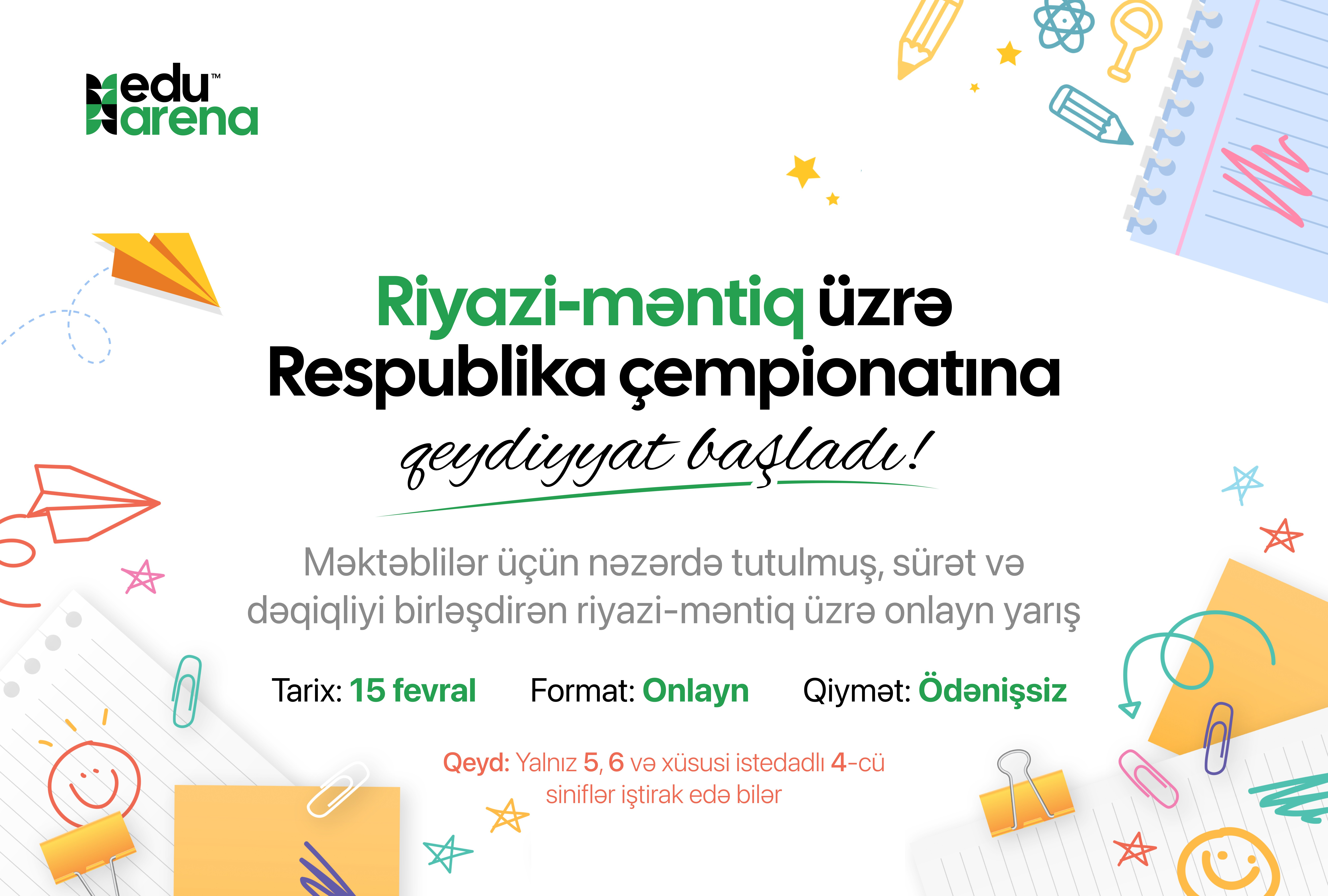"EduArena" Riyazi-məntiq üzrə çempionata start verir