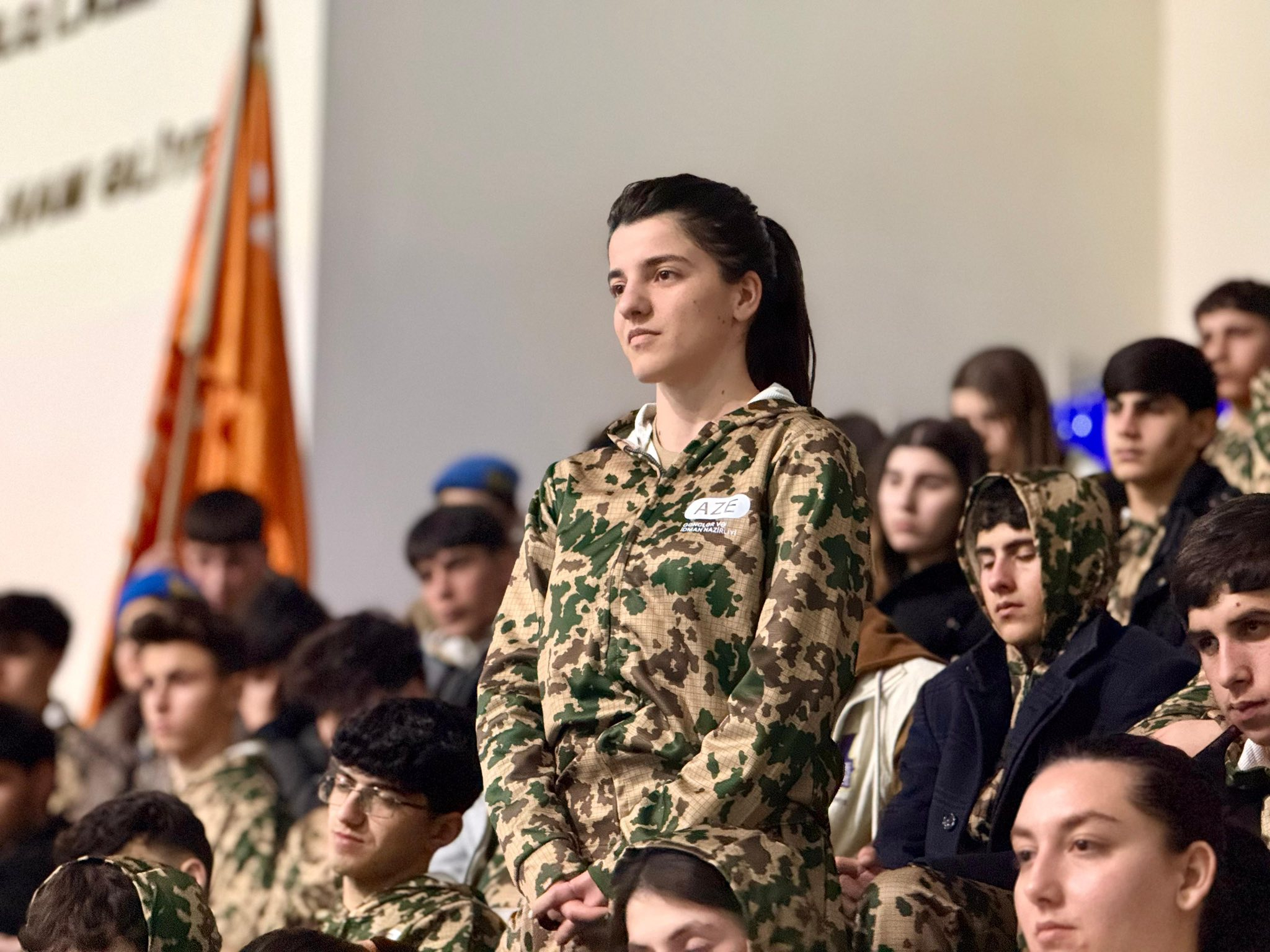 Qəbələ Dövlət Peşə Təhsil Mərkəzinin tələbələri düşərgədə iştirak edirlər