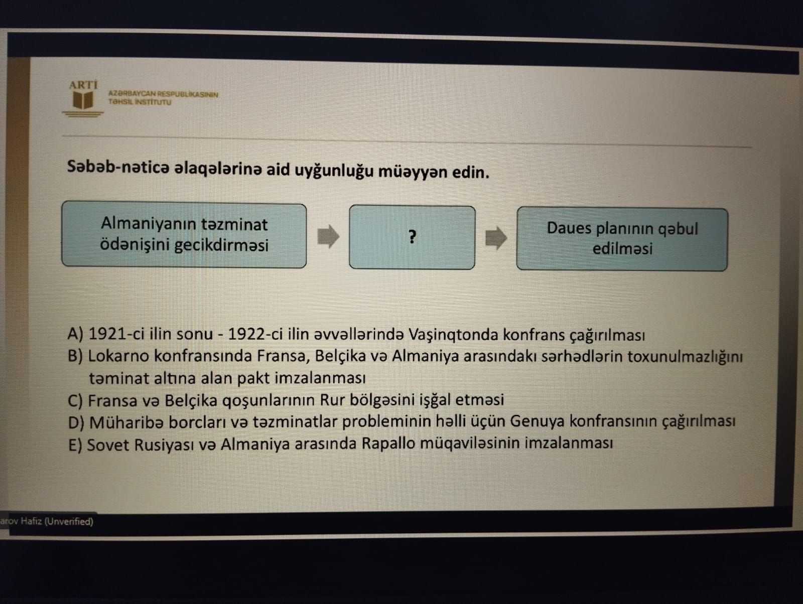 Sertifikasiyaya hazırlaşan tarix müəllimləri üçün