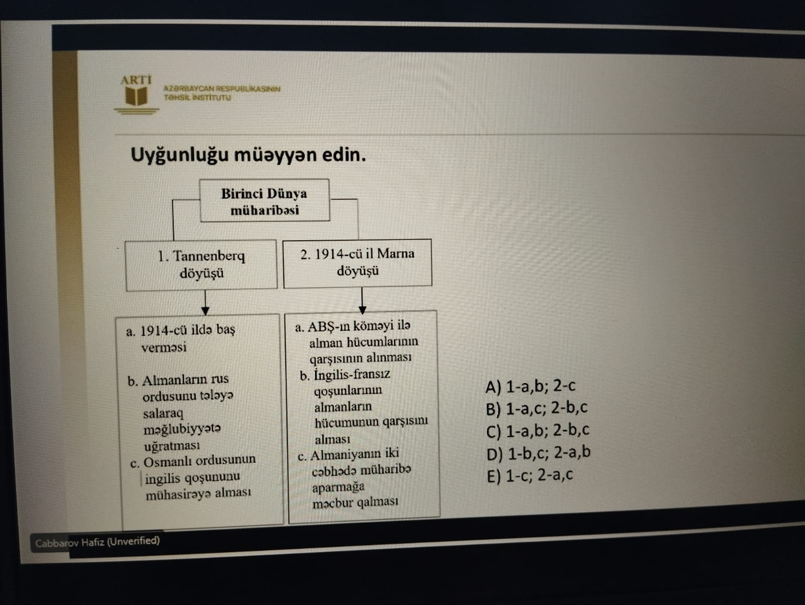 Sertifikasiyaya hazırlaşan tarix müəllimləri üçün