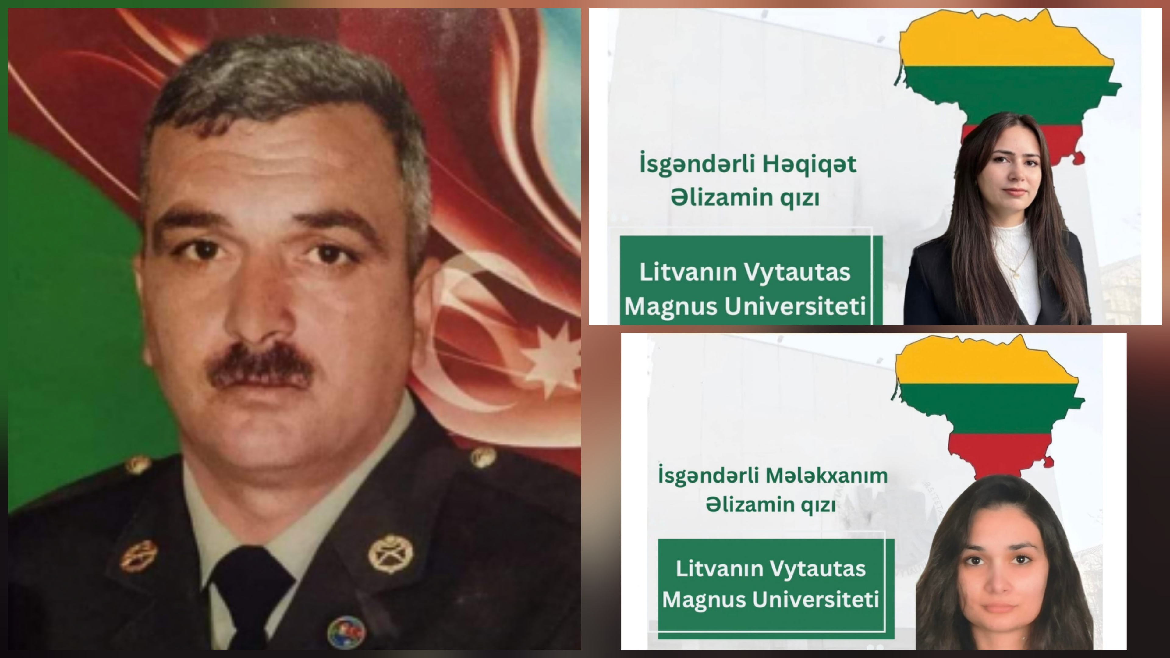Vətən müharibəsi şəhidinin qızları Litvanın eyni universitetinə qəbul olublar 