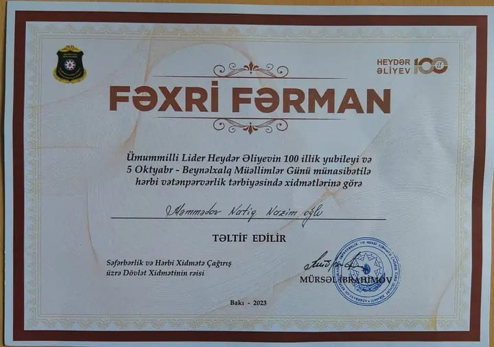 Şagirdlərə aşılanan Vətən sevgisi güclü ordunun təməlini qoyur