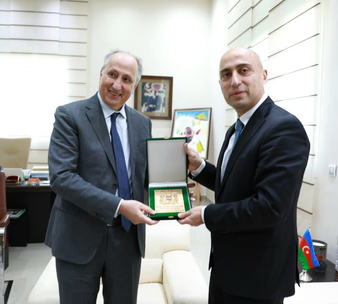 Emin Əmrullayev Mərakeşin milli təhsil, məktəbəqədər və idman naziri ilə görüşüb