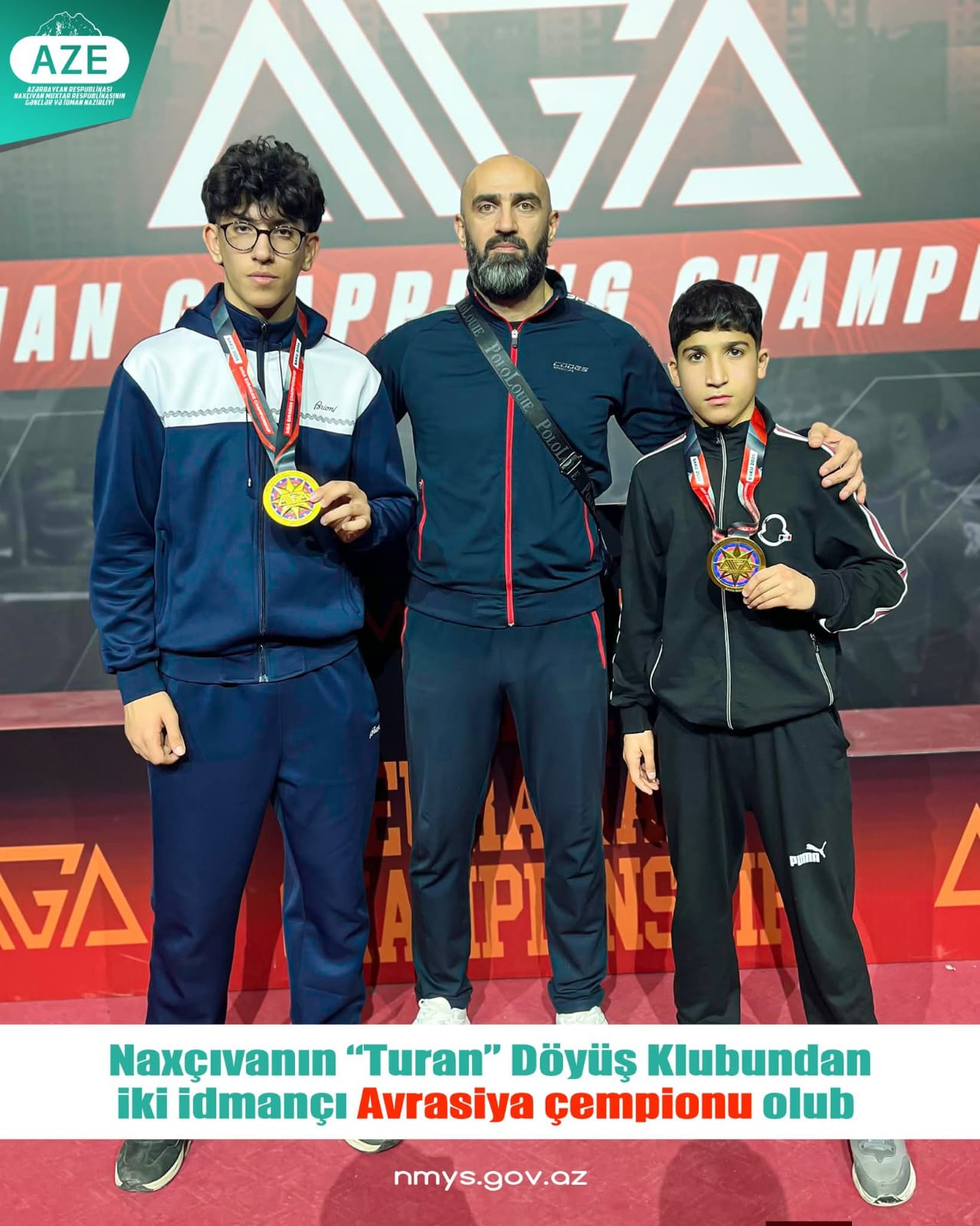 Naxçıvanın iki idmançısı Avrasiya çempionu olub 