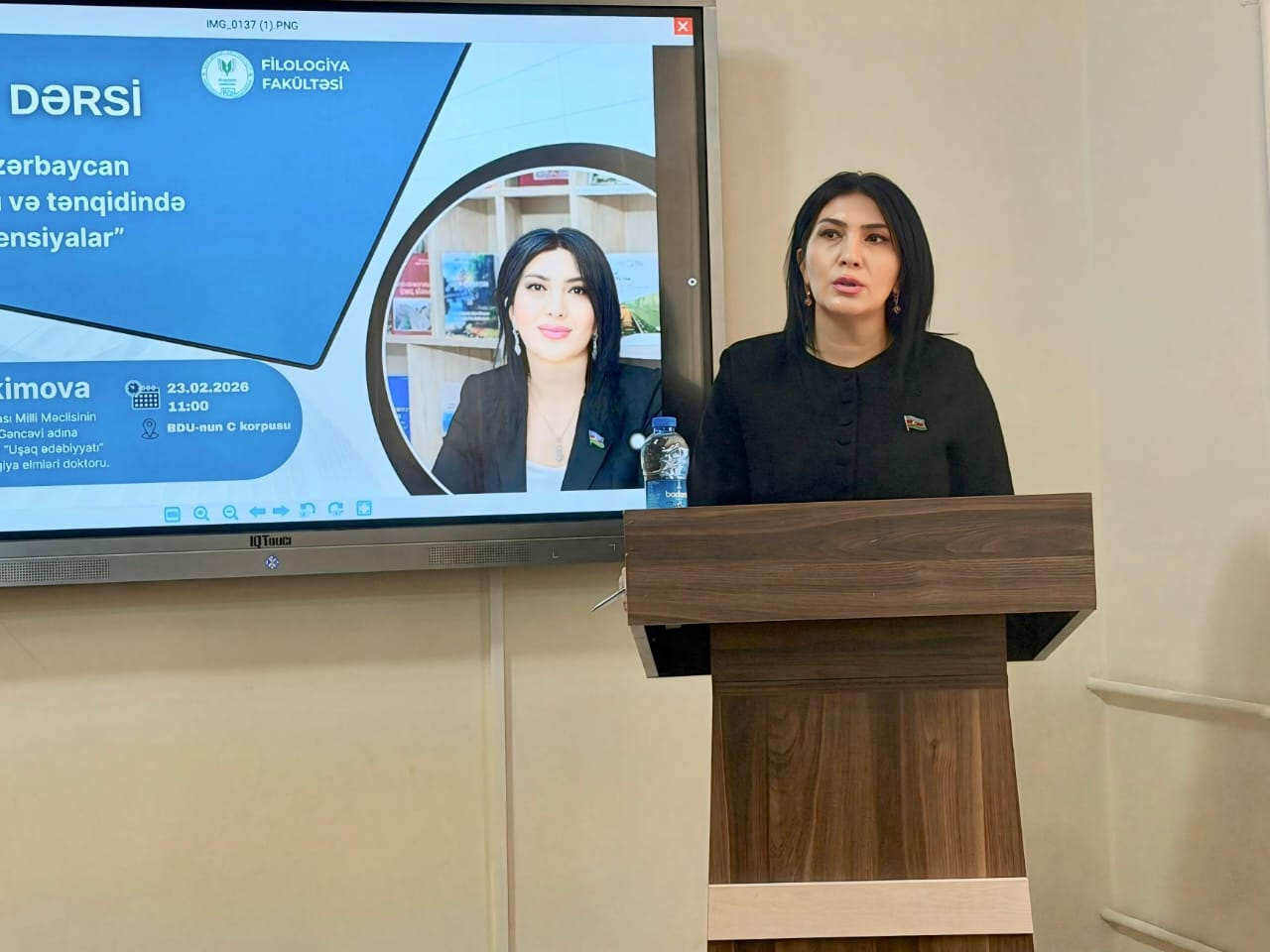 Millət vəkili BDU-da ustad dərsi keçib 