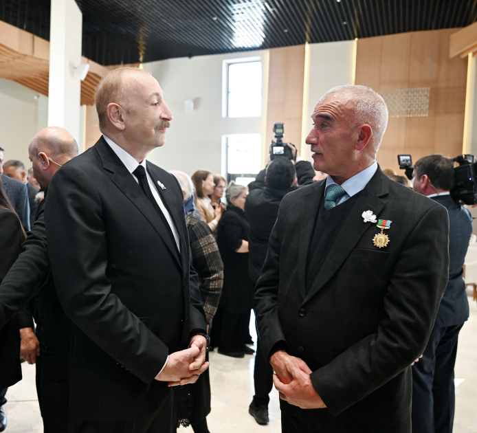 Prezident İlham Əliyev Xocalı Soyqırımı Memorialının açılışında iştirak edib