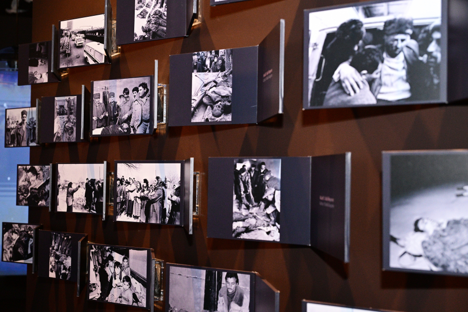 Prezident İlham Əliyev Xocalı Soyqırımı Memorialının açılışında iştirak edib