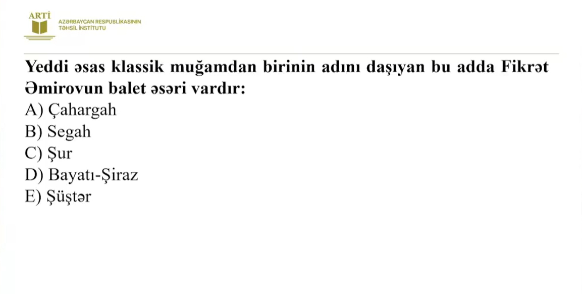 Musiqi fənni üzrə sertifikasiya test nümunələri təqdim edilib