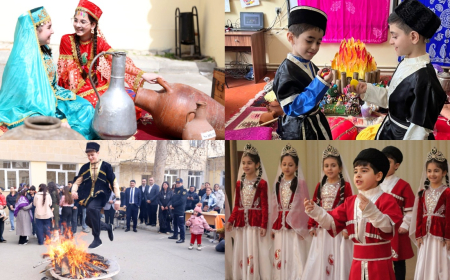 Məktəblilərin bahar sevinci 