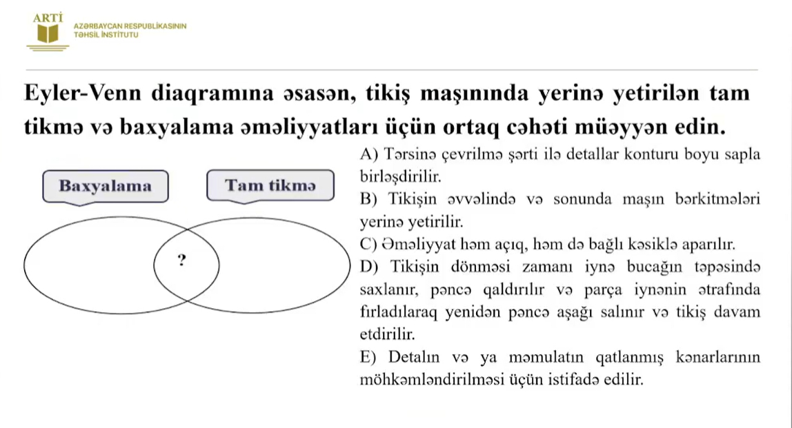 Texnologiya üzrə sertifikasiya test nümunələri təqdim edilib