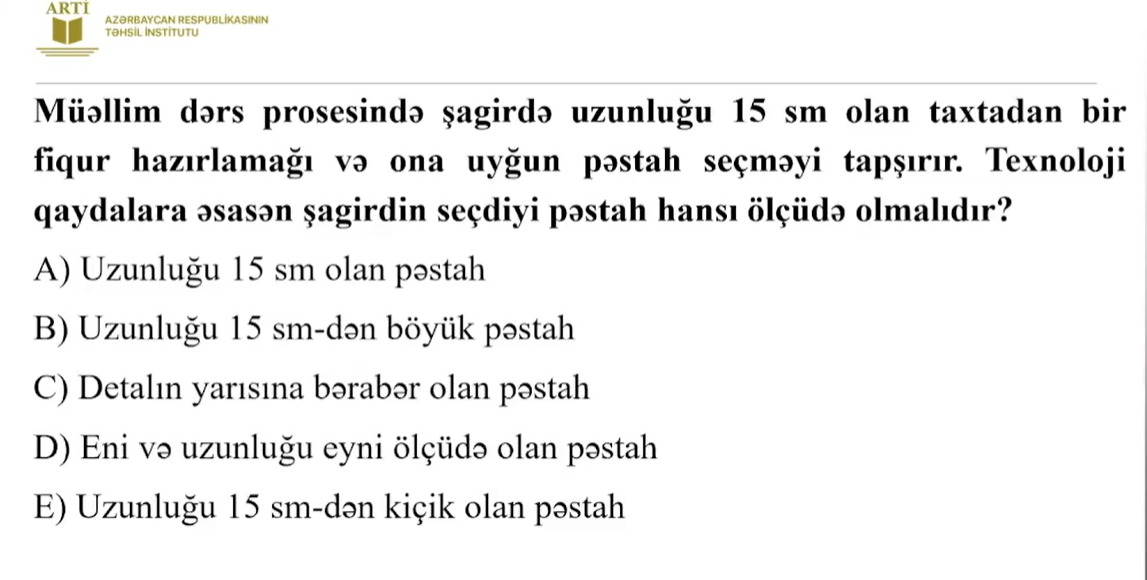 Texnologiya üzrə sertifikasiya test nümunələri təqdim edilib