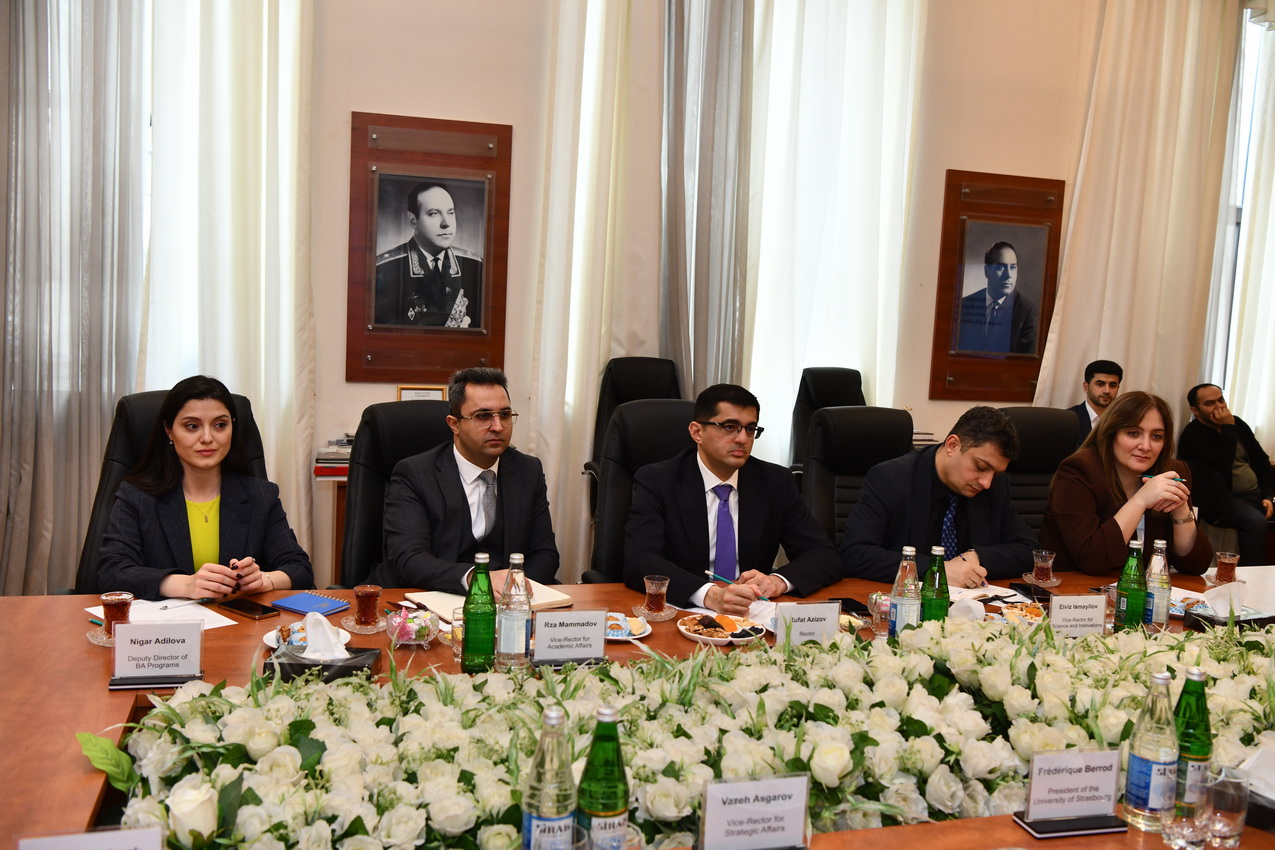 Strasburq Universitetinin prezidenti ADNSU-nun elmi mühitini yüksək qiymətləndirib