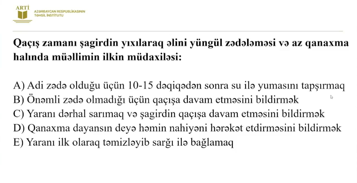 Fiziki tərbiyə fənni üzə sertifikasiyaya hazırlaşanların